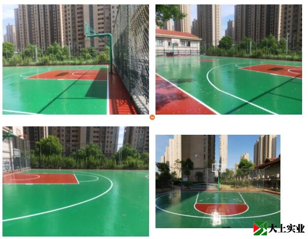 翻新后的籃球場(chǎng)