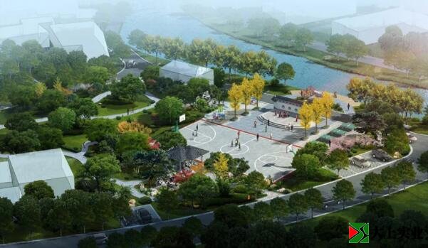 室外丙烯酸籃球場設(shè)計案例效果圖