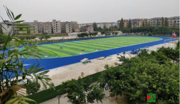 學(xué)校藍(lán)色塑膠運動場