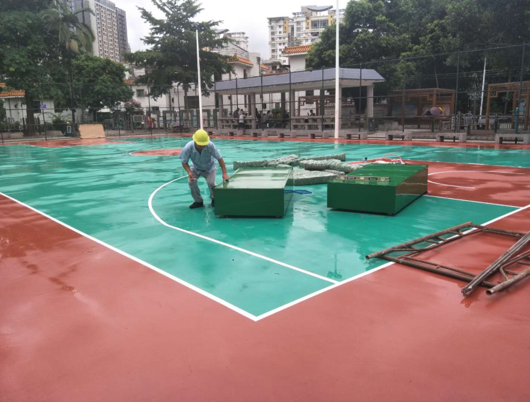 華僑新村彈性丙烯酸籃球場(chǎng)